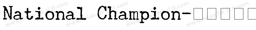 National Champion字体转换